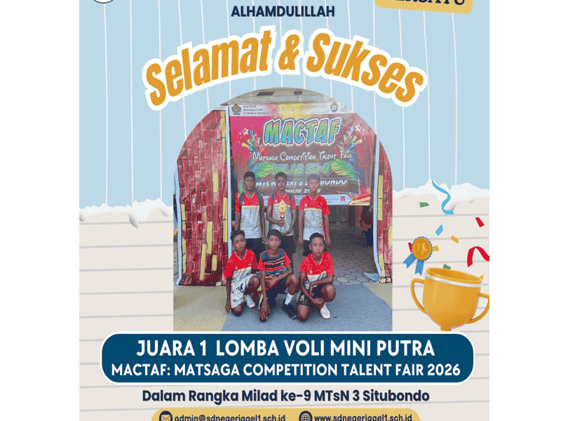 Prestasi Siswa SDN 1 AGEL